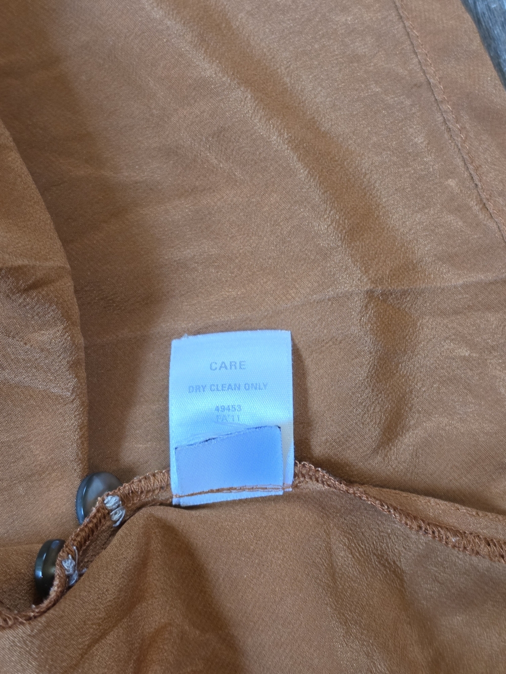 Broadway & Broome 100% Silk Safairi Shirt Midi Dress Women's 4 Terracotta Pocket - Picture 13 of 13
